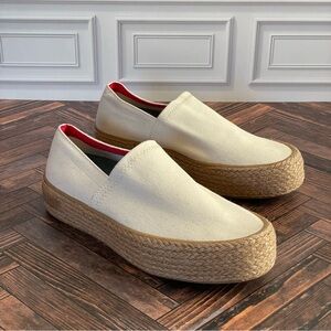 Seavees Oceanside Espadrilles‎ Slip on platform shoes ivory Size 8
